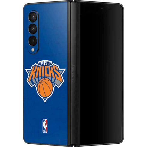 NBA New York Knicks Distressed Galaxy Z Fold3 5G Skin
