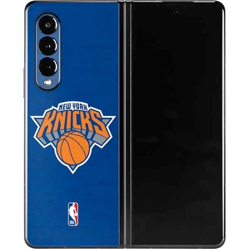 NBA New York Knicks Distressed Galaxy Z Fold3 5G Skin