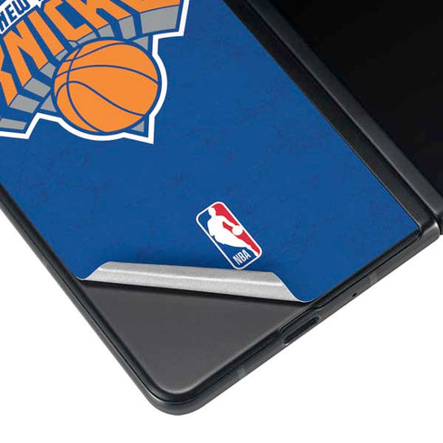 NBA New York Knicks Distressed Galaxy Z Fold3 5G Skin