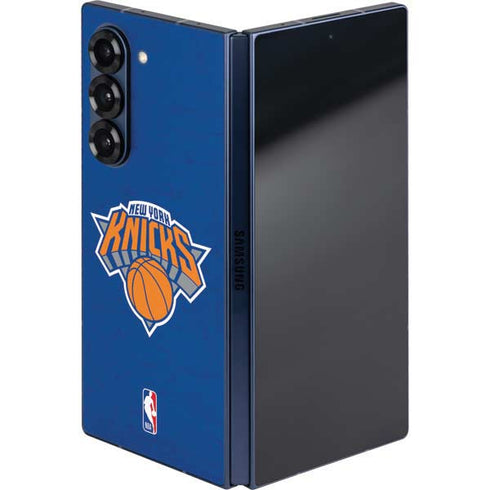 NBA New York Knicks Distressed Galaxy Z Fold6 Skin