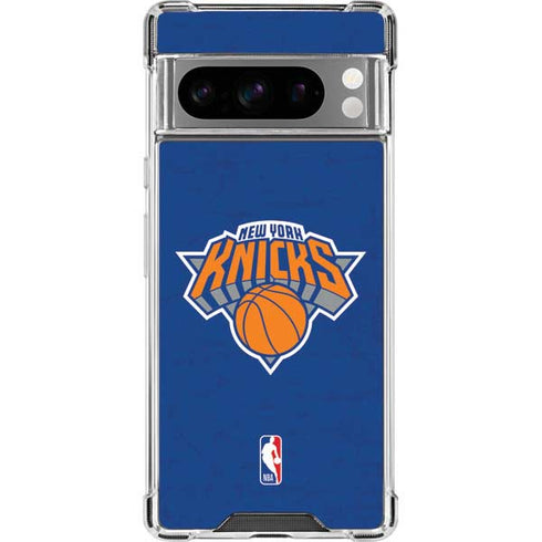 NBA New York Knicks Distressed Google Pixel 8 Pro Clear Case