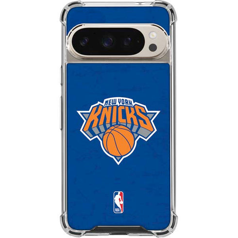 NBA New York Knicks Distressed Google Pixel 9 Pro XL Clear Case