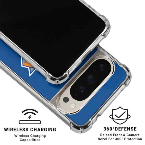 NBA New York Knicks Distressed Google Pixel 9 Pro XL Clear Case
