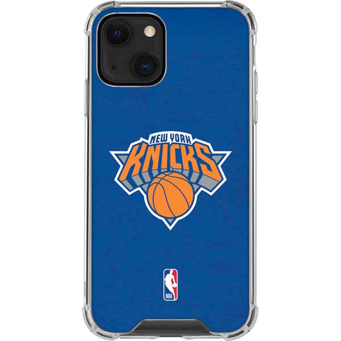 NBA New York Knicks Distressed iPhone 13 Clear Case