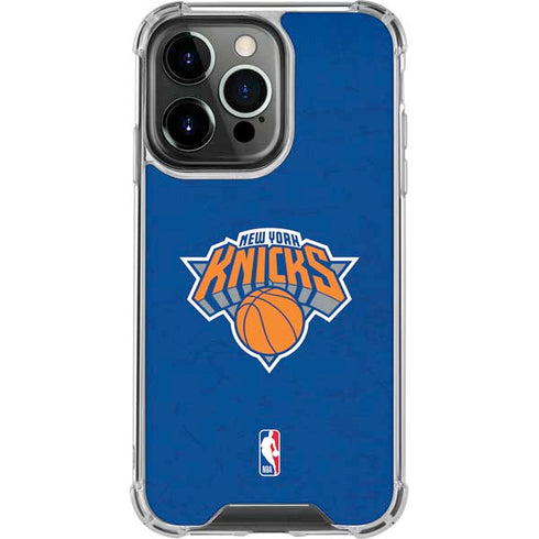 NBA New York Knicks Distressed iPhone 13 Pro Clear Case