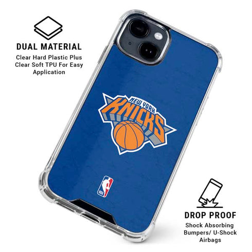 NBA New York Knicks Distressed iPhone 14 Clear Case