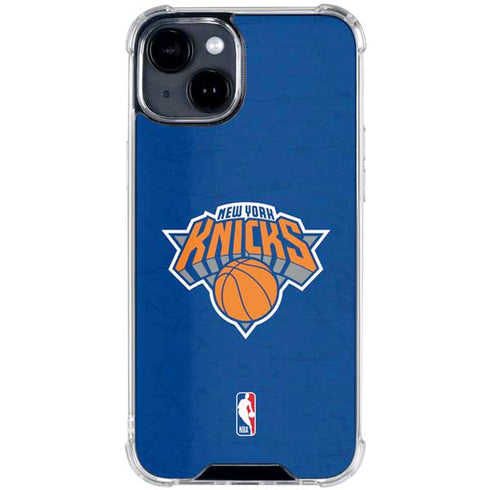 NBA New York Knicks Distressed iPhone 14 Plus Clear Case
