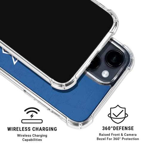 NBA New York Knicks Distressed iPhone 14 Plus Clear Case