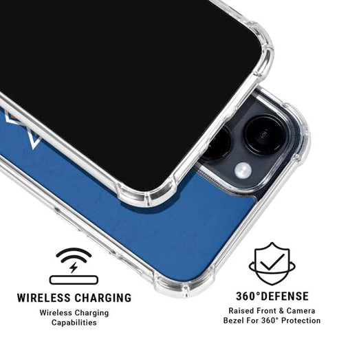 NBA New York Knicks Distressed iPhone 15 Clear Case