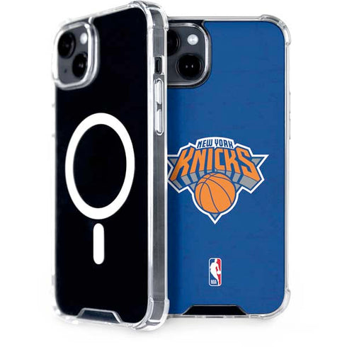 NBA New York Knicks Distressed iPhone 15 MagSafe Case