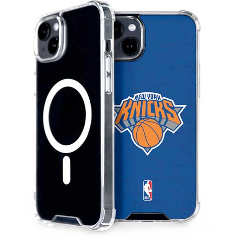 NBA New York Knicks Distressed iPhone 15 Plus MagSafe Case