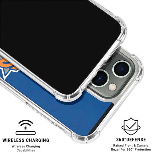 NBA New York Knicks Distressed iPhone 15 Pro Clear Case