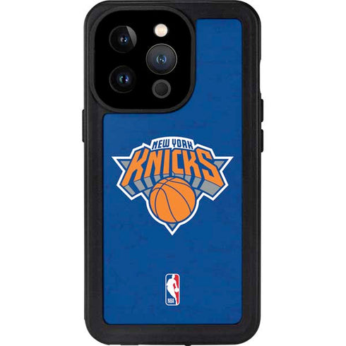 NBA New York Knicks Distressed iPhone 15 Pro Waterproof Case