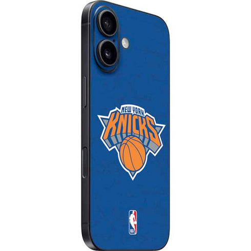 NBA New York Knicks Distressed iPhone 16 Plus Skin