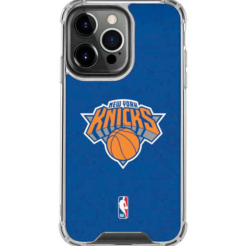 NBA New York Knicks Distressed iPhone 16 Pro Max Clear Case