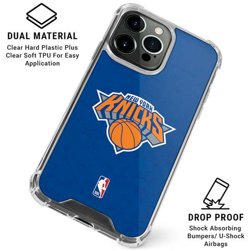 NBA New York Knicks Distressed iPhone 16 Pro Max Clear Case