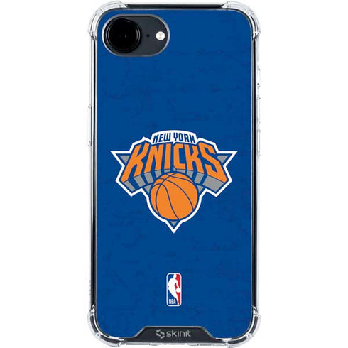 NBA New York Knicks Distressed iPhone 16e Clear Case