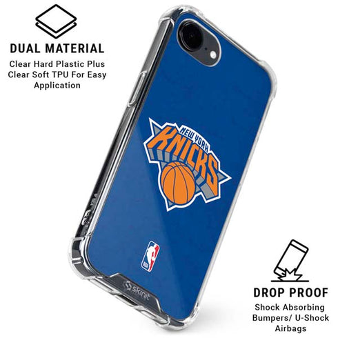 NBA New York Knicks Distressed iPhone 16e Clear Case