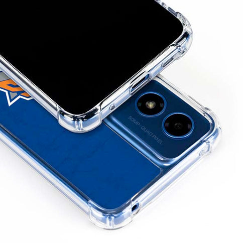 NBA New York Knicks Distressed Moto G 5G (2024) Clear Case
