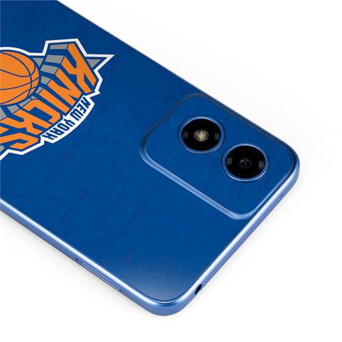 NBA New York Knicks Distressed Moto G Play 4G (2024) Skin