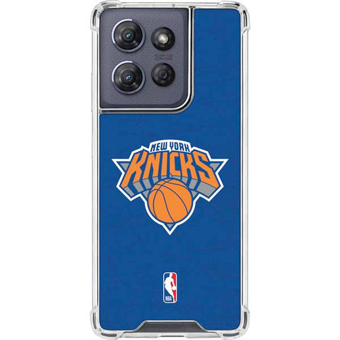 NBA New York Knicks Distressed Moto G Play 5G (2025) Clear Case
