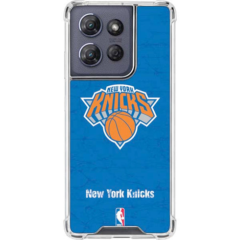 NBA New York Knicks Distressed Moto G Stylus 5G (2025) Clear Case