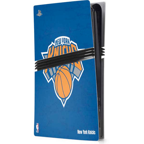 NBA New York Knicks Distressed PS5 Pro Console Skin
