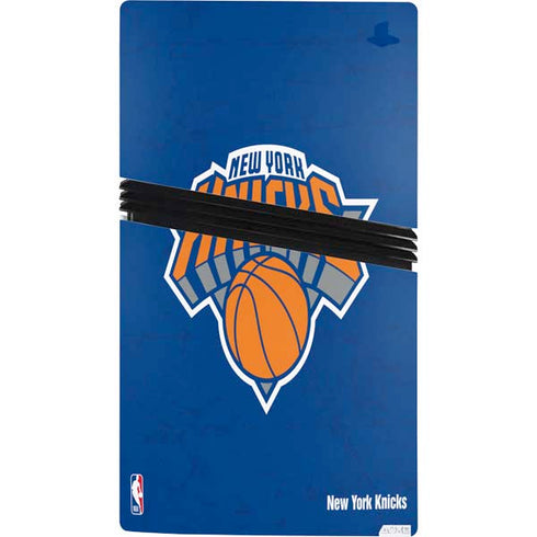 NBA New York Knicks Distressed PS5 Pro Console Skin
