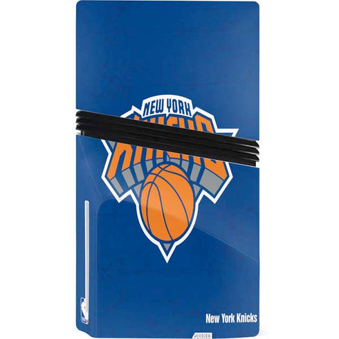 NBA New York Knicks Distressed PS5 Pro Disk Console Skin