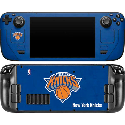 NBA New York Knicks Distressed Steam Deck Handheld Gaming Computer OLED Skin