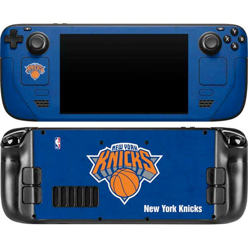 NBA New York Knicks Distressed Steam Deck Handheld Gaming Computer Skin
