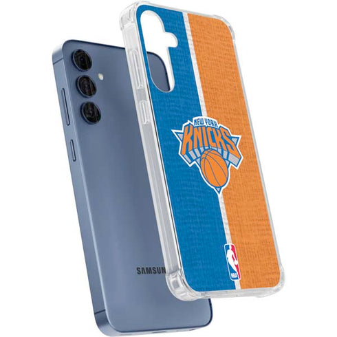 NBA New York Knicks Canvas Galaxy A35 5G Clear Case