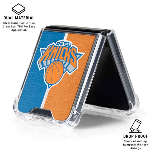 NBA New York Knicks Canvas Galaxy Z Flip6 Clear Case