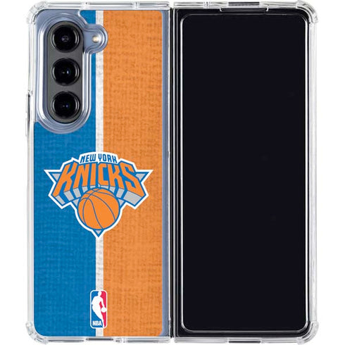 NBA New York Knicks Canvas Galaxy Z Fold5 5G Clear Case