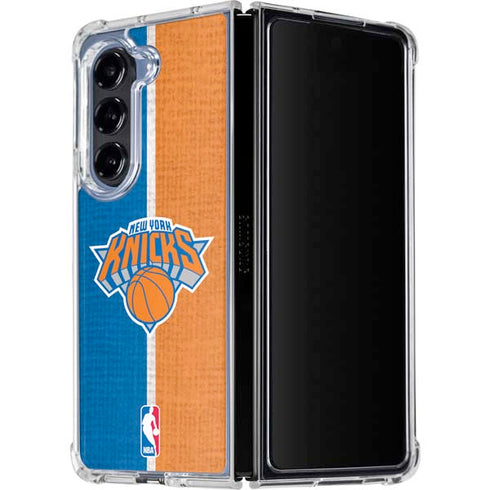 NBA New York Knicks Canvas Galaxy Z Fold5 5G Clear Case