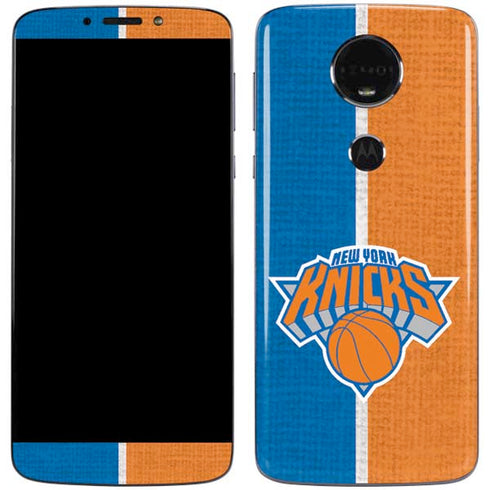 NBA New York Knicks Canvas Moto E5 Plus Skin