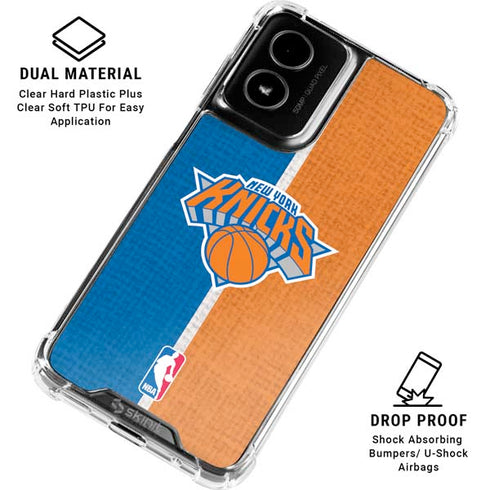 NBA New York Knicks Canvas Moto G Power 5G (2024) Clear Case