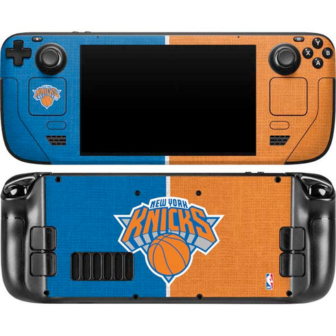 NBA New York Knicks Canvas Steam Deck Handheld Gaming Computer OLED Skin