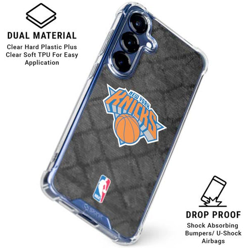 NBA New York Knicks Dark Rust Galaxy S25 Clear Case