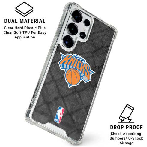 NBA New York Knicks Dark Rust Galaxy S25 Ultra Clear Case