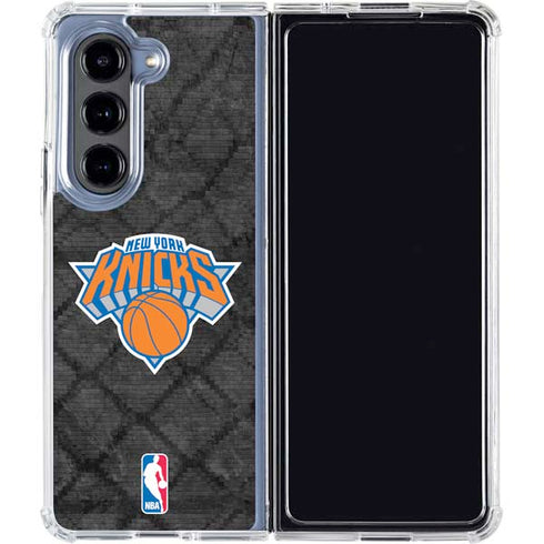 NBA New York Knicks Dark Rust Galaxy Z Fold5 5G Clear Case