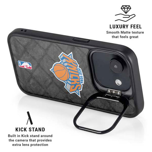 NBA New York Knicks Dark Rust iPhone 16e Kickstand Case
