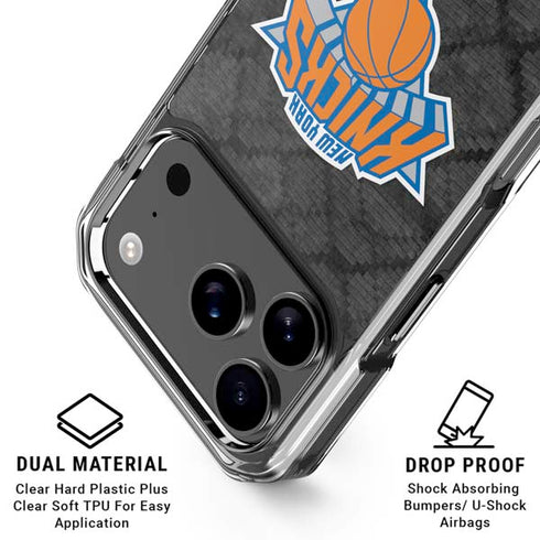 NBA New York Knicks Dark Rust iPhone 18 Pro Clear Case