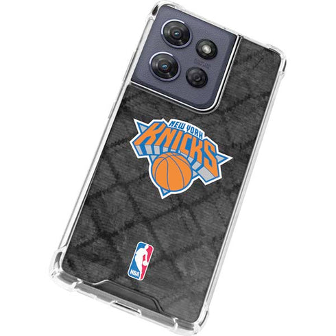 NBA New York Knicks Dark Rust Moto G 5G (2025) Clear Case