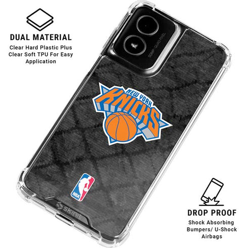 NBA New York Knicks Dark Rust Moto G Power 5G (2024) Clear Case