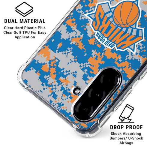 NBA New York Knicks Digi Camo Galaxy A36 5G Clear Case
