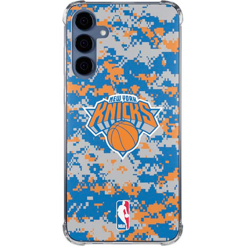 NBA New York Knicks Digi Camo Galaxy A55 5G Clear Case