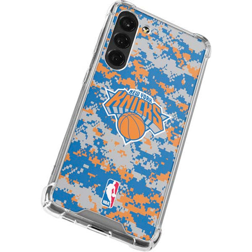 NBA New York Knicks Digi Camo Galaxy S24 FE Clear Case
