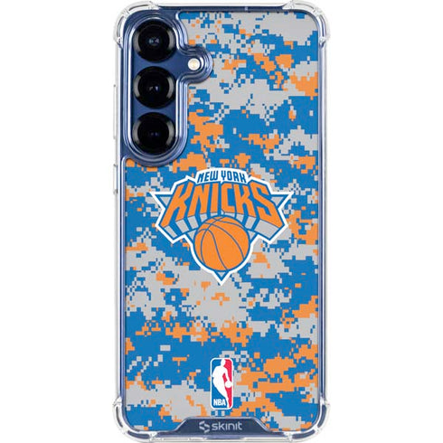 NBA New York Knicks Digi Camo Galaxy S25 Clear Case
