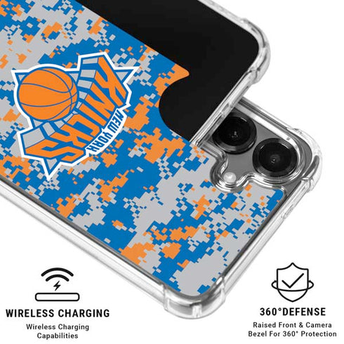 NBA New York Knicks Digi Camo Galaxy S26 Clear Case